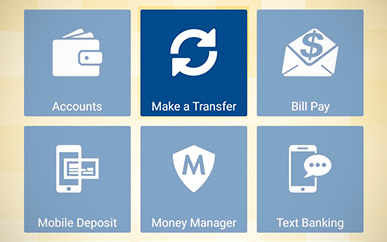 Transferring Funds Between Accounts SELCO mobile banking tips step 1.