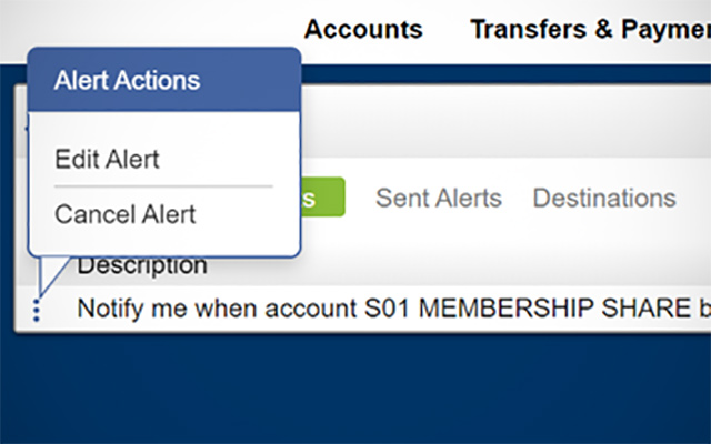 Setting Up Alerts SELCO Online Banking Step 5.