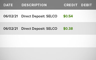 Verifying Another Institution to Complete Account Opening SELCO Online Banking Step 2.