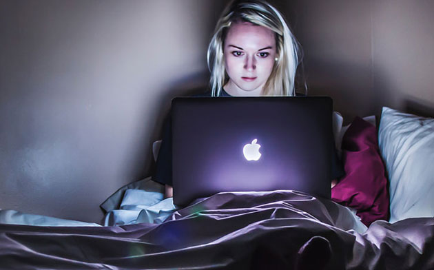 Young woman on laptop.