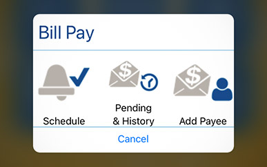 Setting Up Bill Pay SELCO mobile banking tip step 2.