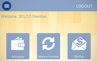 Viewing your balance and transaction history SELCO mobile banking tips step 1. 