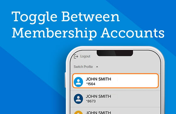 Toggle Between Membership Accounts