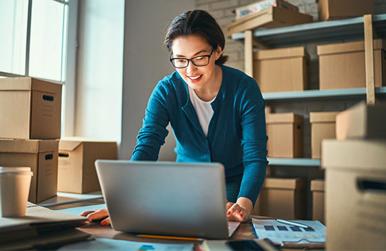 Women taking inventory for business