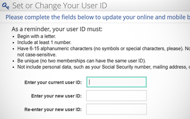 Setting or Changing Your User ID SELCO Online Banking Step 2.