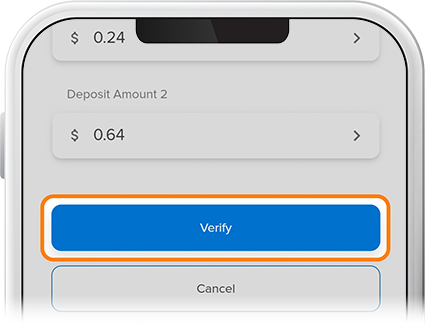 Verify Test Deposits at External Institution with the SELCO community credit union app step 4