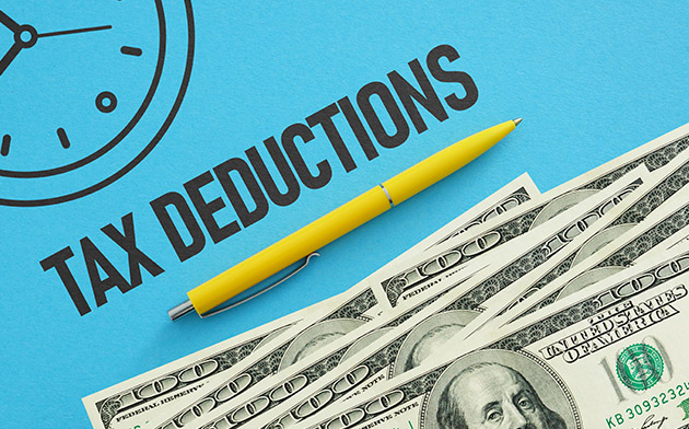 Conceptual image of tax deductions