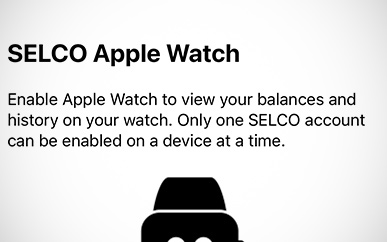 Accessing Your Accounts on Your Apple® Watch SELCO mobile banking tips step 4.