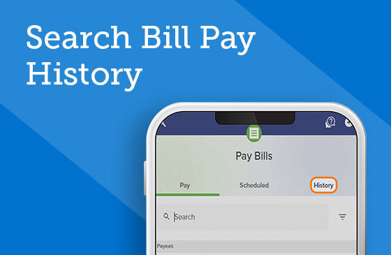 Search Bill Pay History Graphic