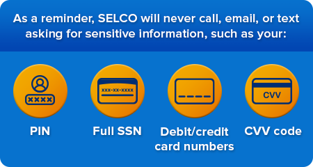 Graphic showing SELCO's promise about security