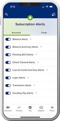 Phone showing SELCO app alerts