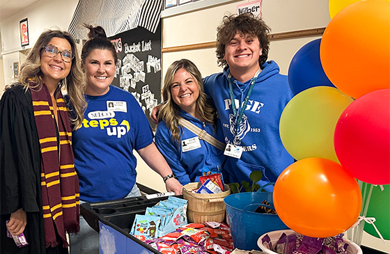 SELCO employees volunteering for teacher appreciation week