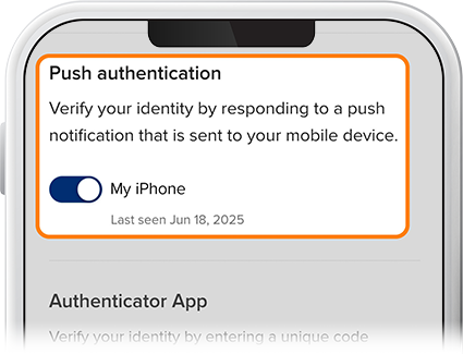 Enable Push Authentication - Step 3