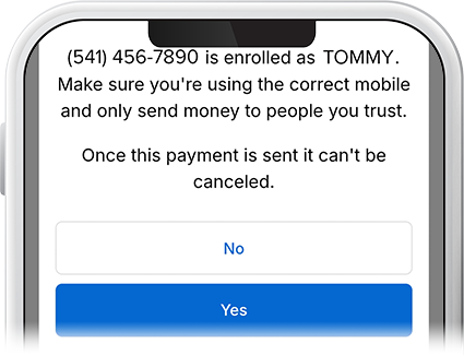 Send Money With Zelle® Step 4