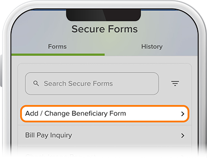 Add A Beneficiary - Step 2