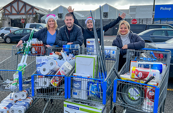 SELCO Community Credit Union team delivering donations to Looking Glass